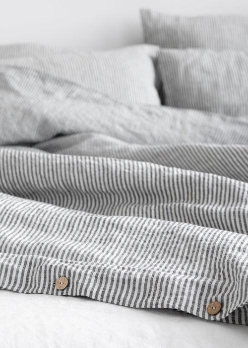 Stripes Linen Duvet Cover Set