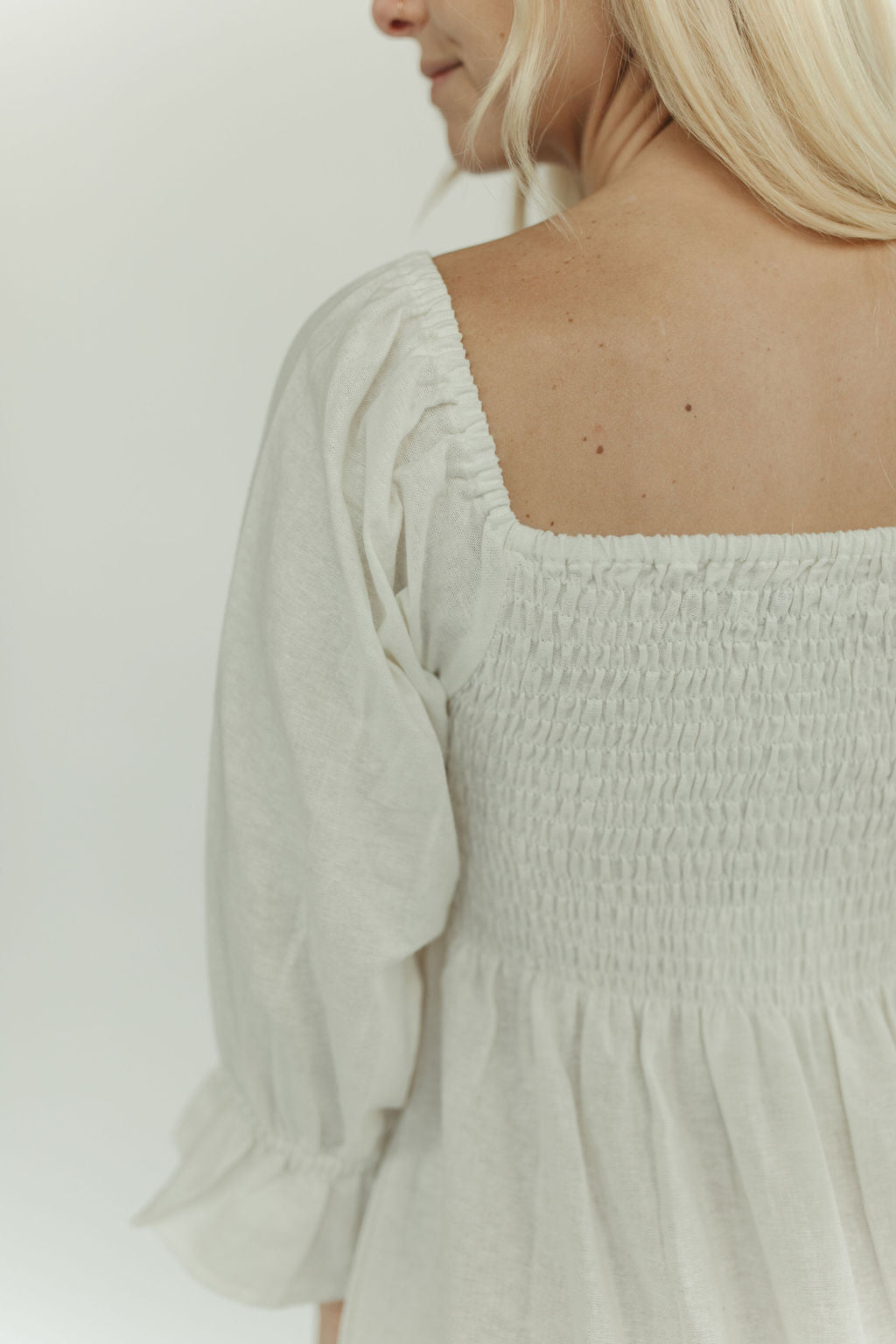 Almeria Smocked Midi Dress