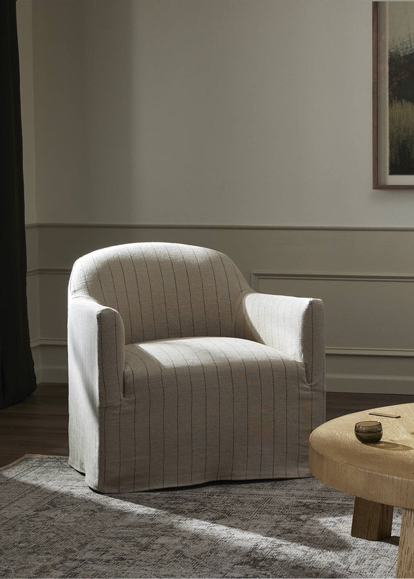 Lowell Slipcover Swivel Chair