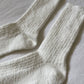 White Linen Cottage Socks