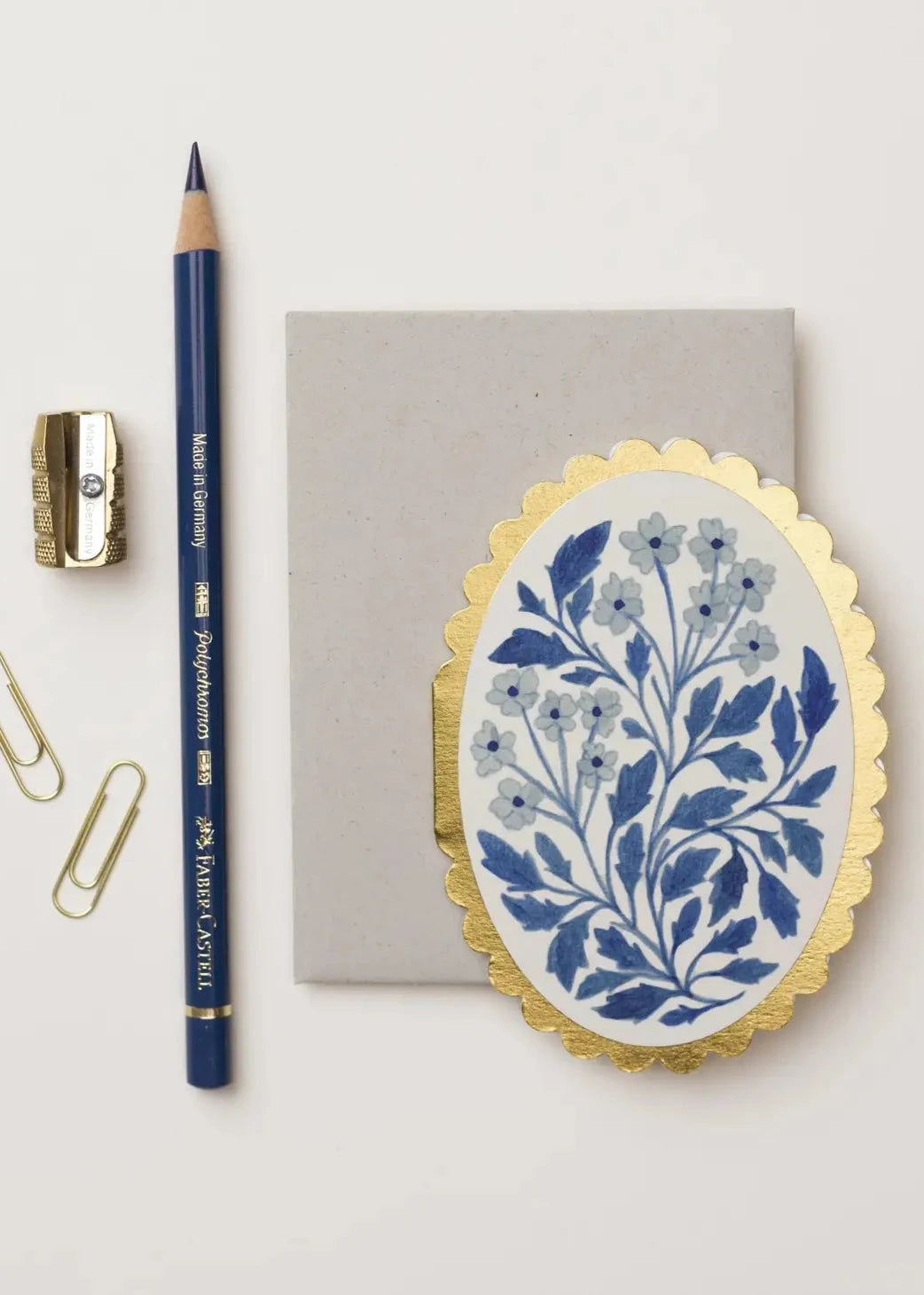 Blue Floral Mini Card