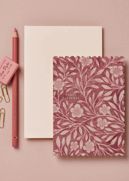 Pink 'Happy Birthday' Card