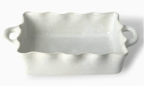 White Ruffled Baker