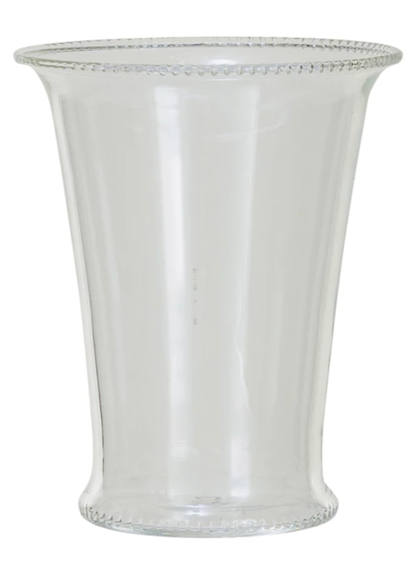 Etched Rim Drinking Glass