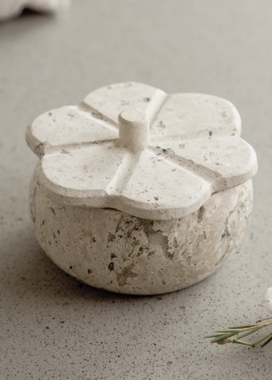 Travertine Trinket Box