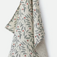 Linen Mistletoe Print Towel