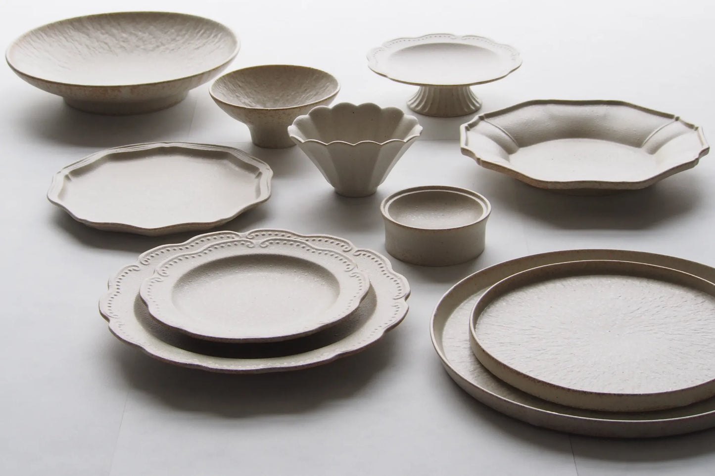 Reiwa Chrysanthemum Bowl shown with coordinating tableware