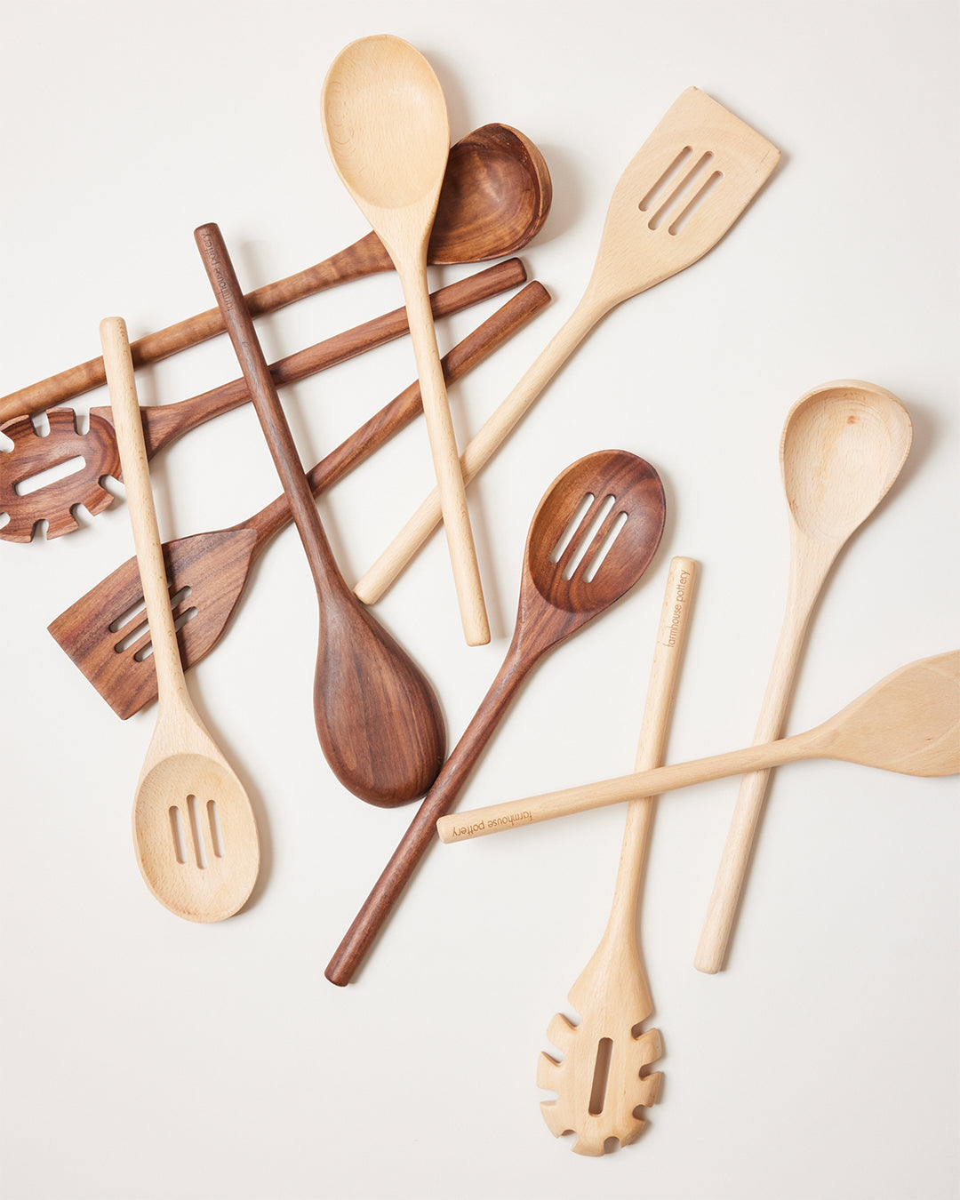Six essential kitchen utensils in Walnut