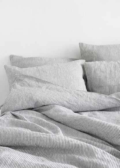Stripes Linen Duvet Cover Set