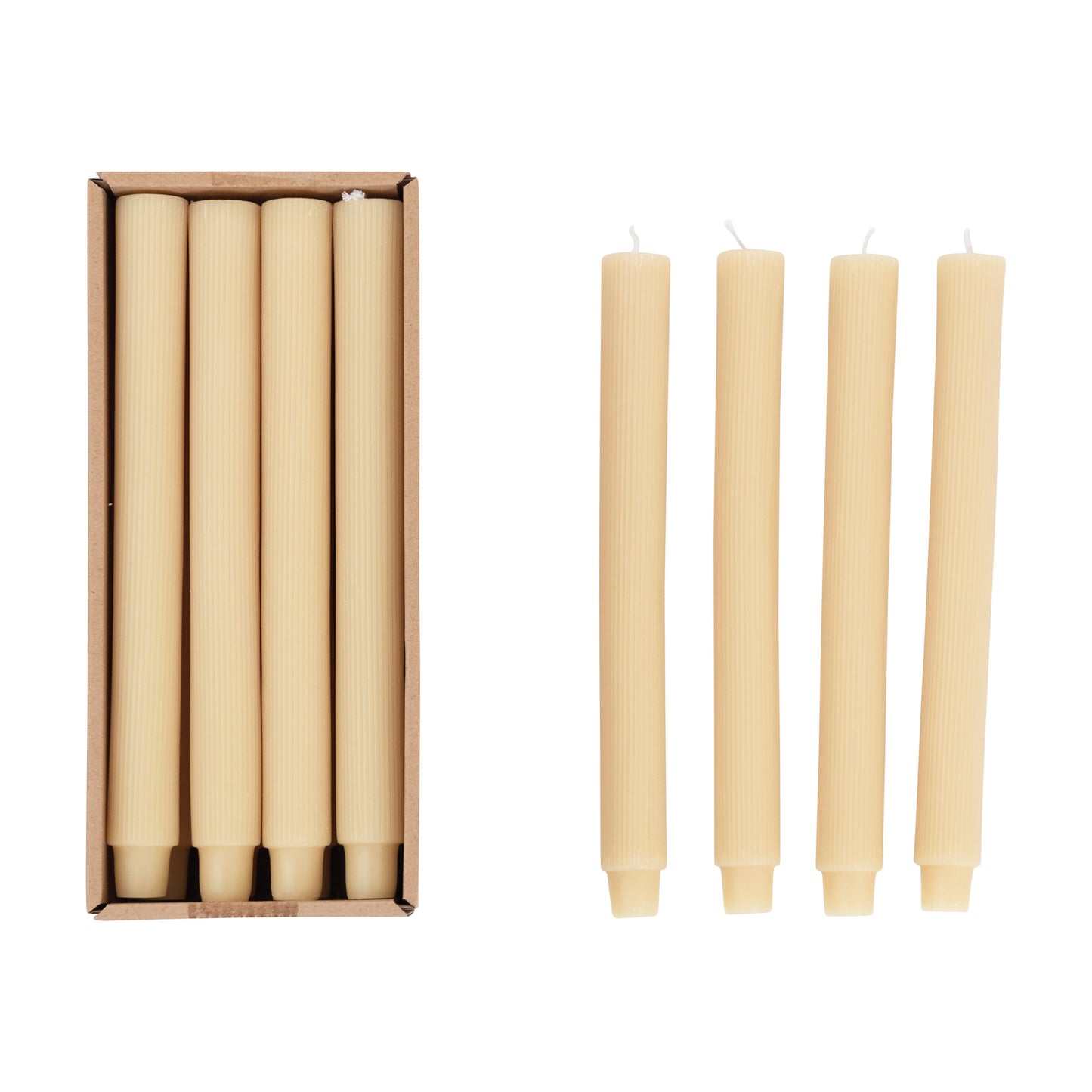 Pleated Taper Candles Set